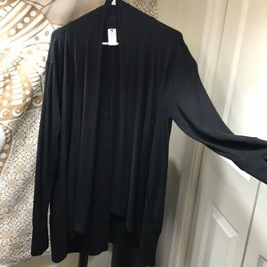Black long cardigan with pockets